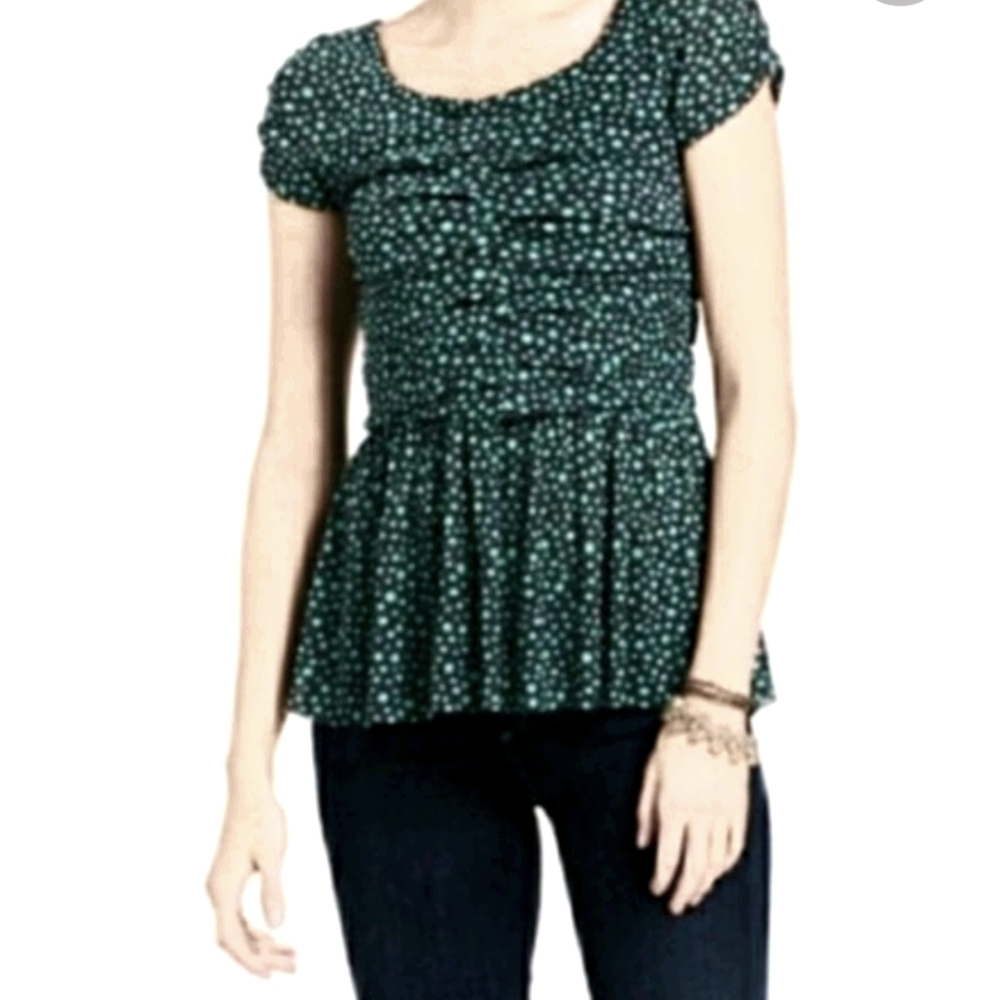 Postmark (Anthro) Rouched Front Blouse Large